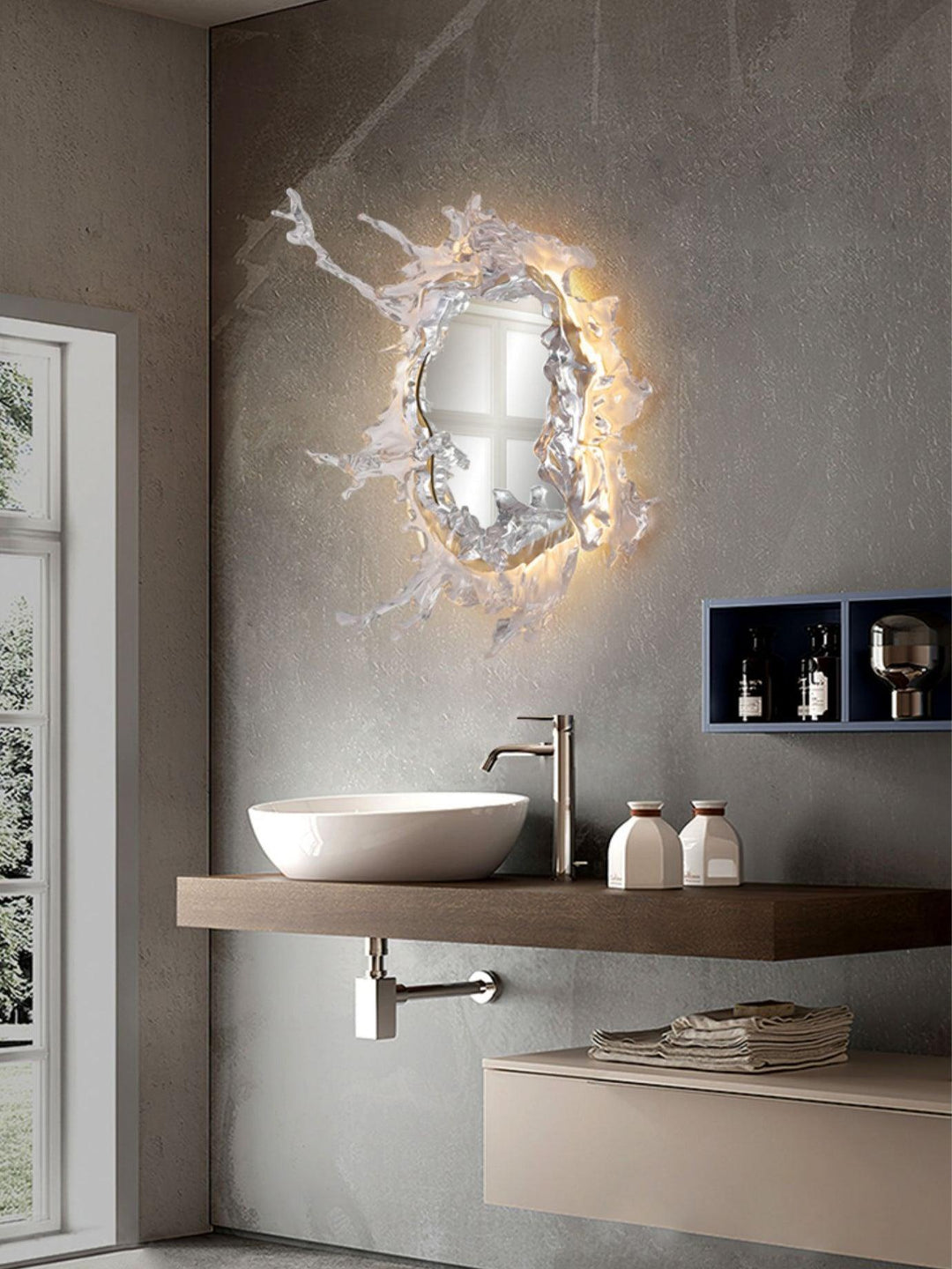 Lampa Ścienna Wodna Kropla Lusterko