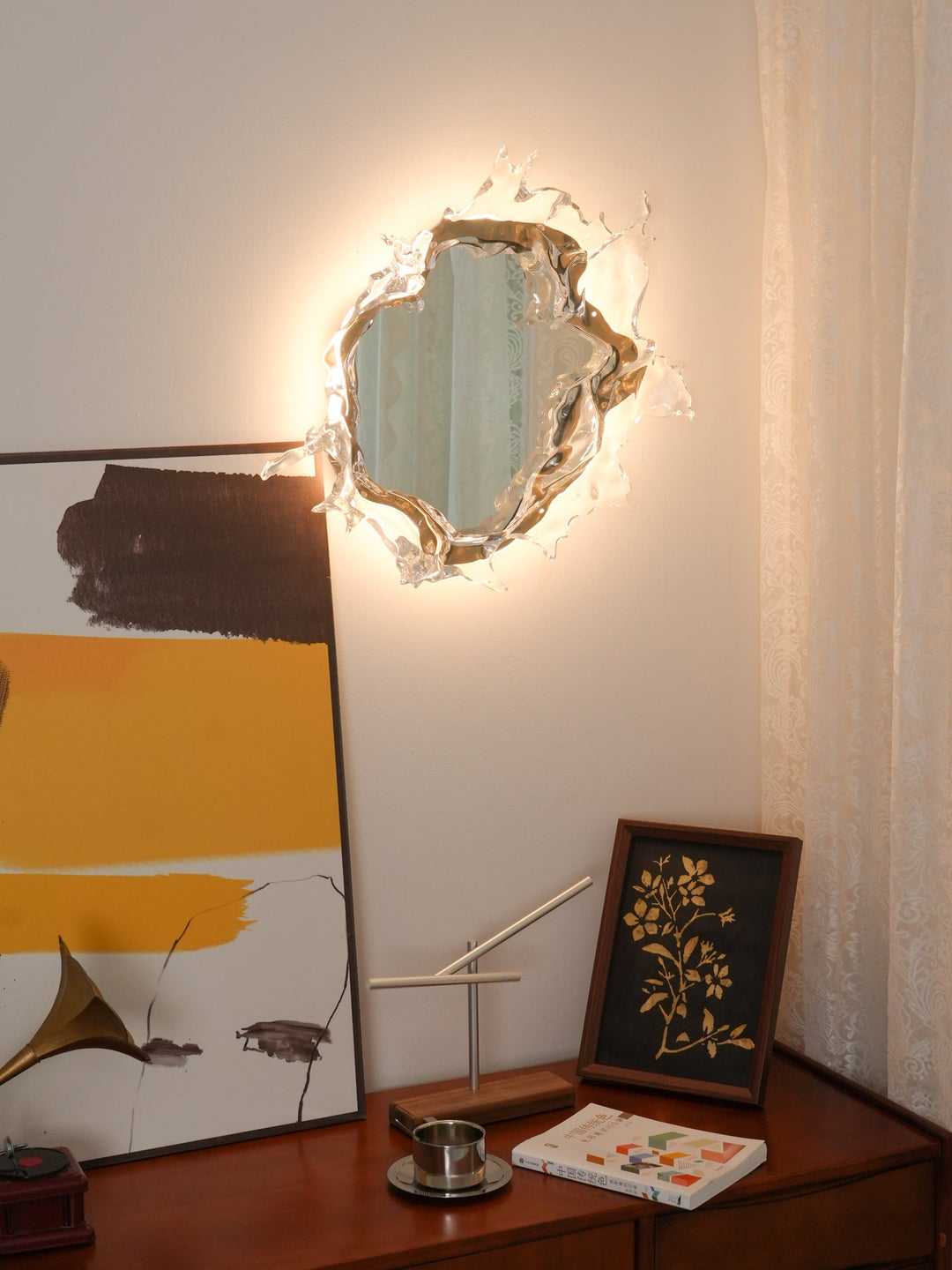 Lampa Ścienna Wodna Kropla Lusterko