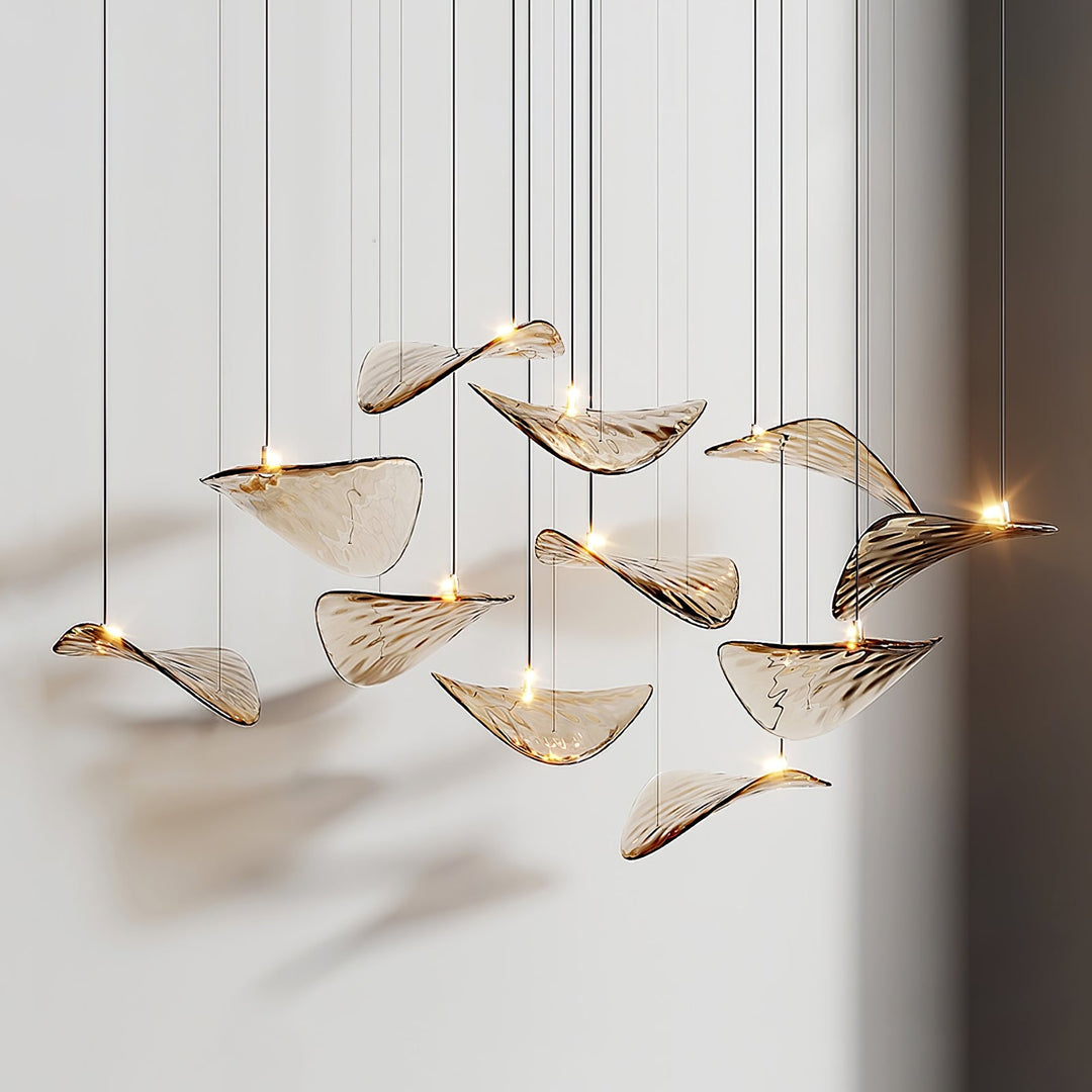 Lampa wisząca "Falujący Liść"