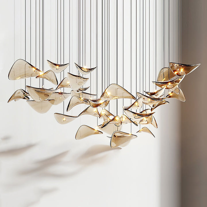 Lampa wisząca "Falujący Liść"