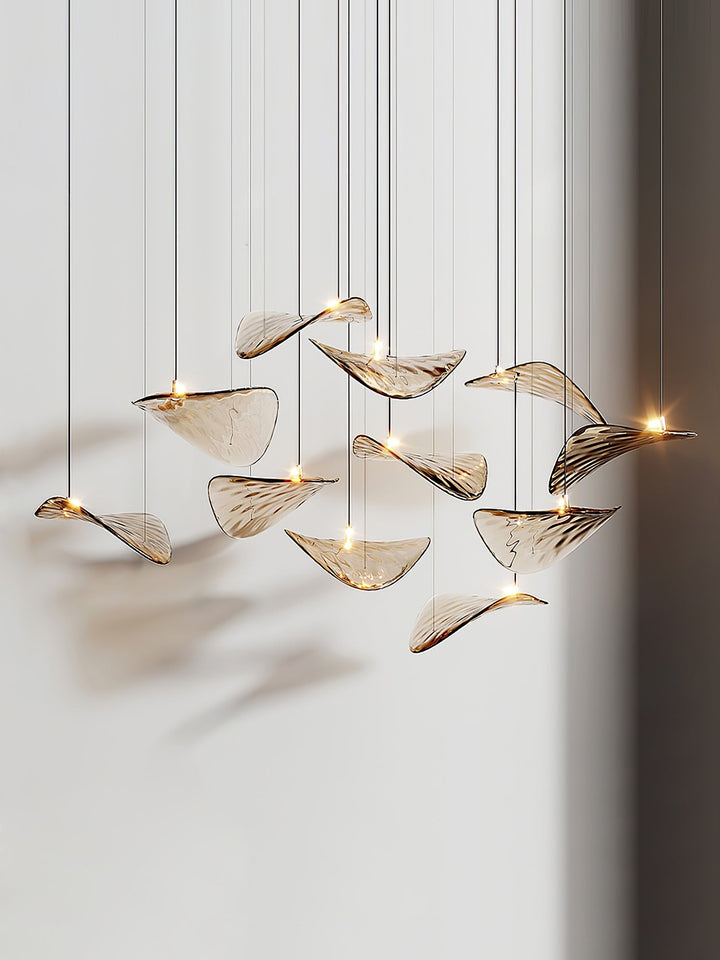 Lampa wisząca "Falujący Liść"