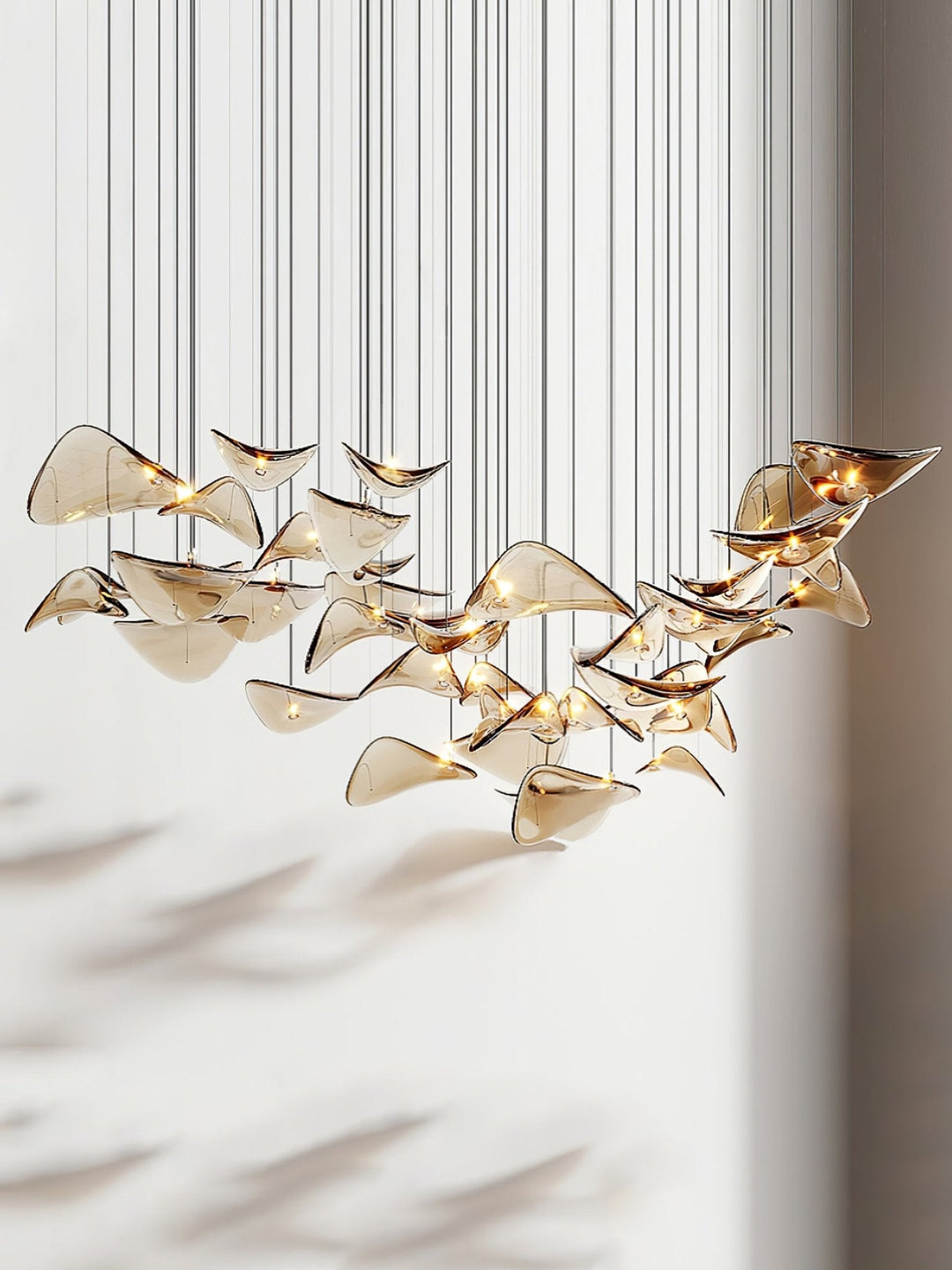 Lampa wisząca "Falujący Liść"