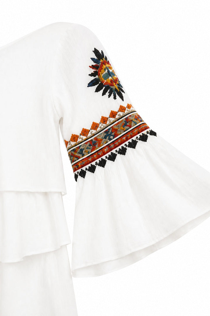 Wanderveil – Maxi Sukienka Boho w Warstwy