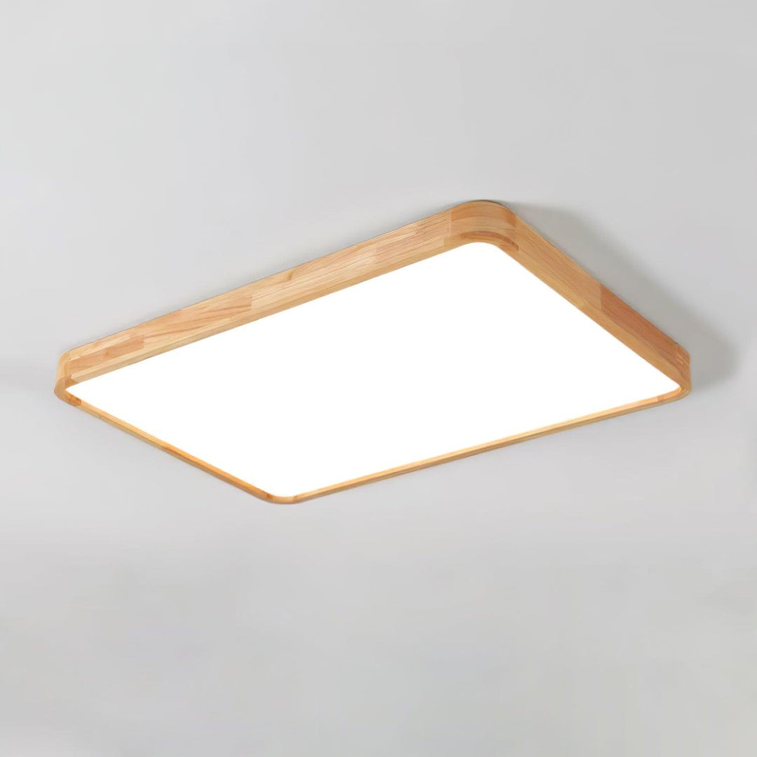 Drewniane Geometriczne Oświetlenie Sufitowe