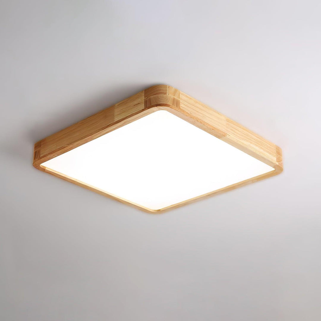 Drewniane Geometriczne Oświetlenie Sufitowe