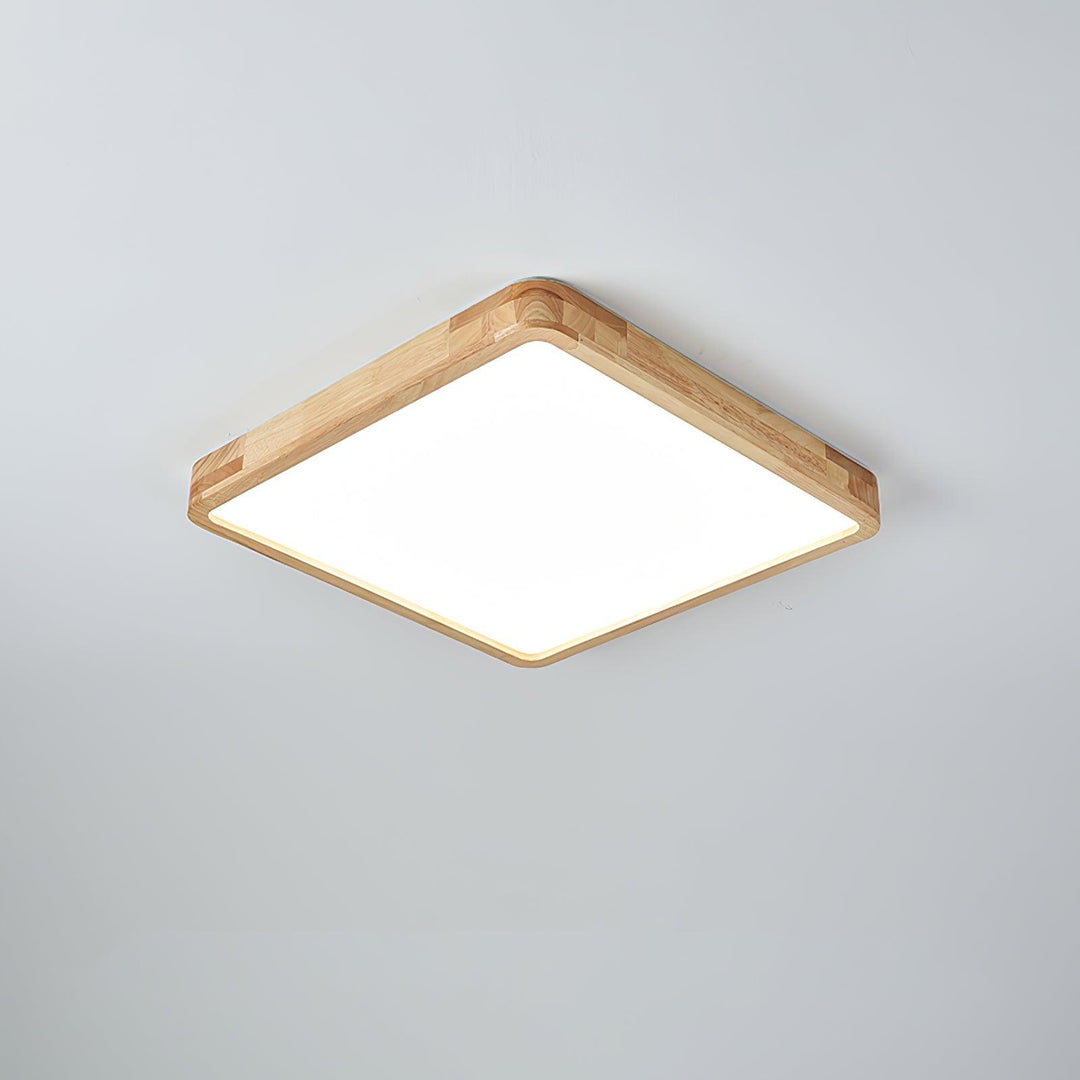 Drewniane Geometriczne Oświetlenie Sufitowe