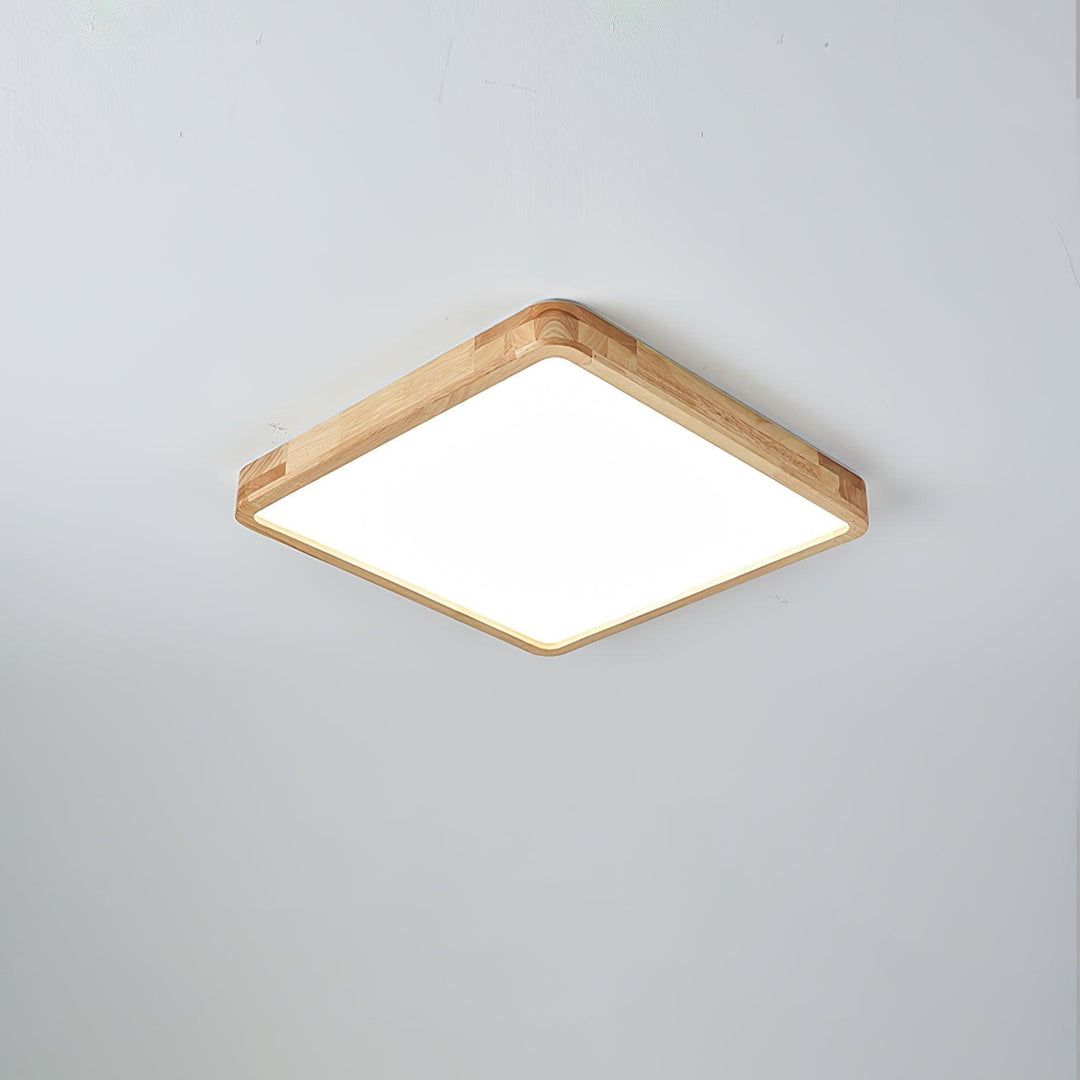 Drewniane Geometriczne Oświetlenie Sufitowe