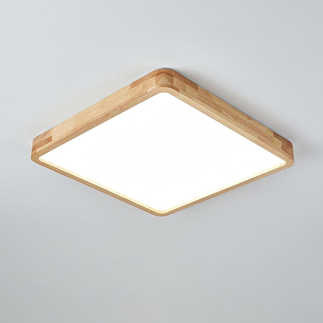 Drewniane Geometriczne Oświetlenie Sufitowe