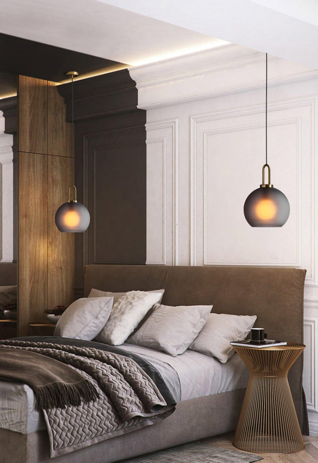 Lampa wisząca Pendulum z szklanym kloszem