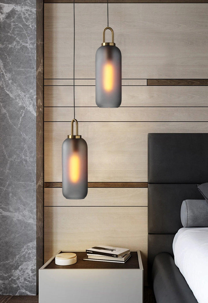 Lampa wisząca Pendulum z szklanym kloszem