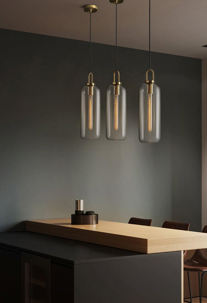 Lampa wisząca Pendulum z szklanym kloszem