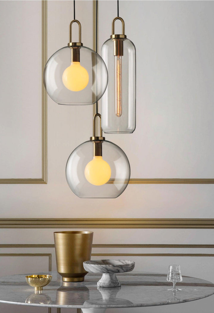 Lampa wisząca Pendulum z szklanym kloszem