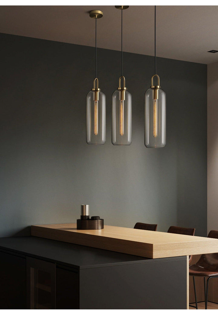 Lampa wisząca Pendulum z szklanym kloszem