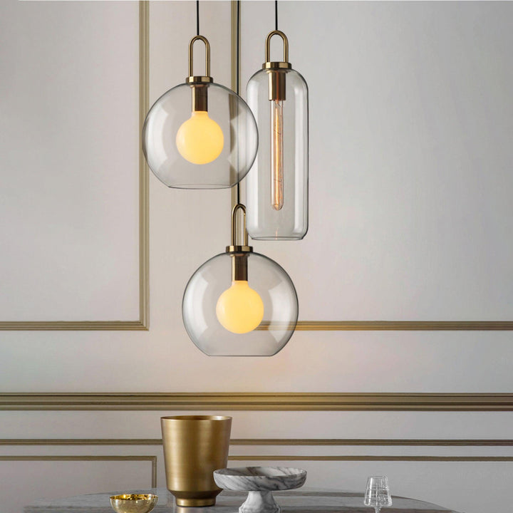 Lampa wisząca Pendulum z szklanym kloszem