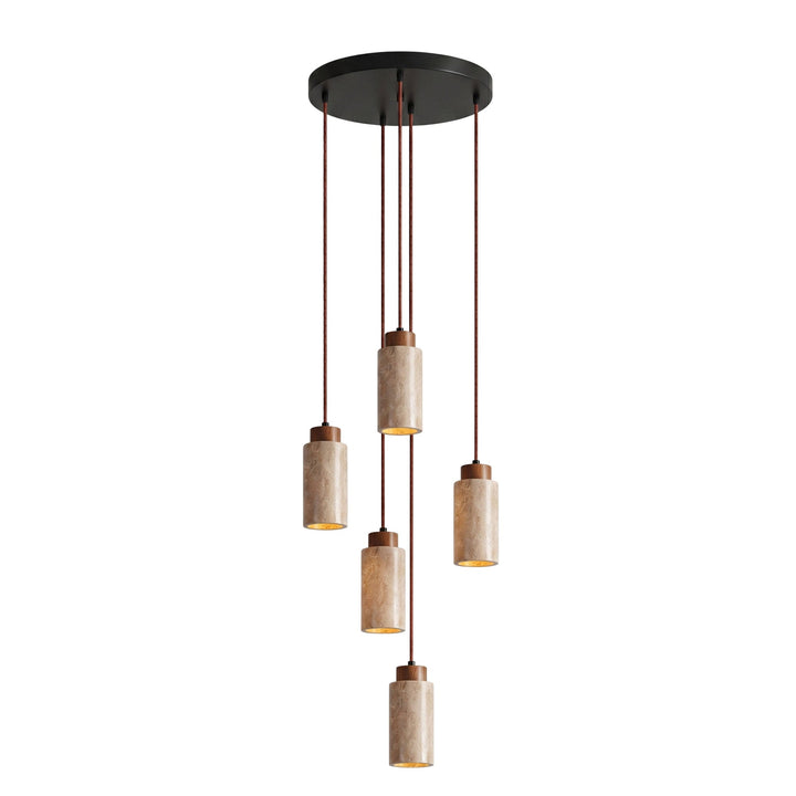 Lampa wisząca Solvara z trawertynu