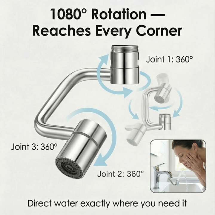 Przedłużacz wylewki z obrotowym ramieniem Flowreach 1080 stopni
