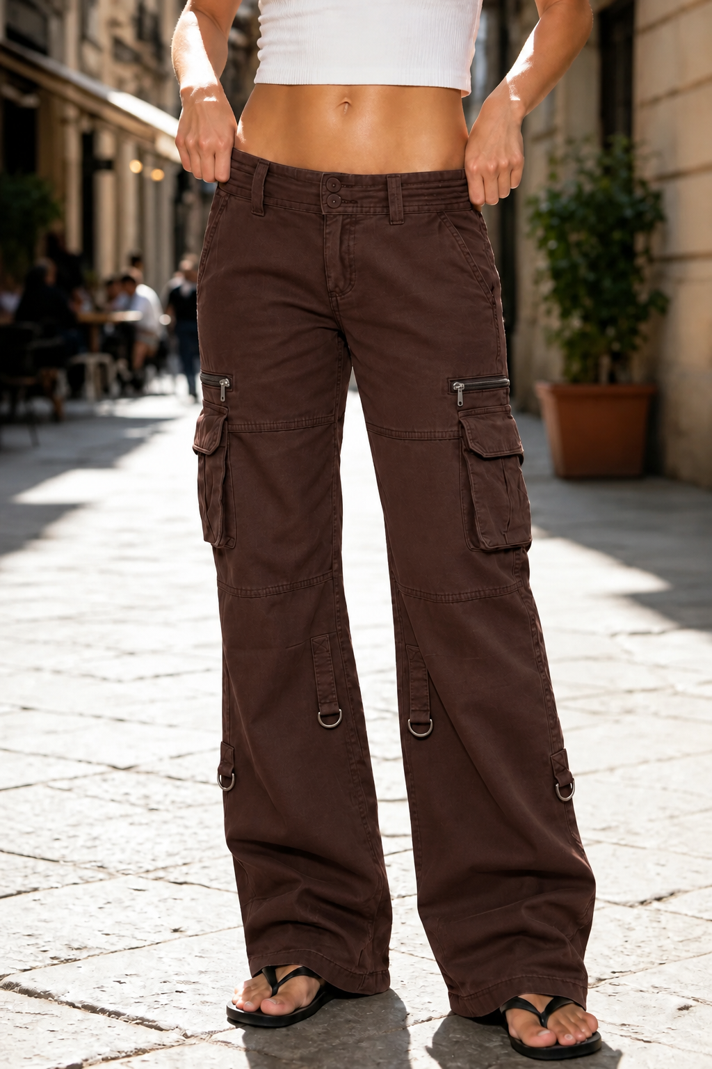 Wearbella – Vintage Szerokie Spodnie Cargo