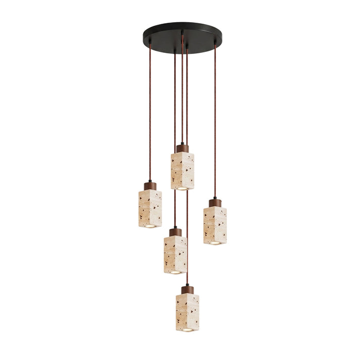 Lampa wisząca Solvara z trawertynu