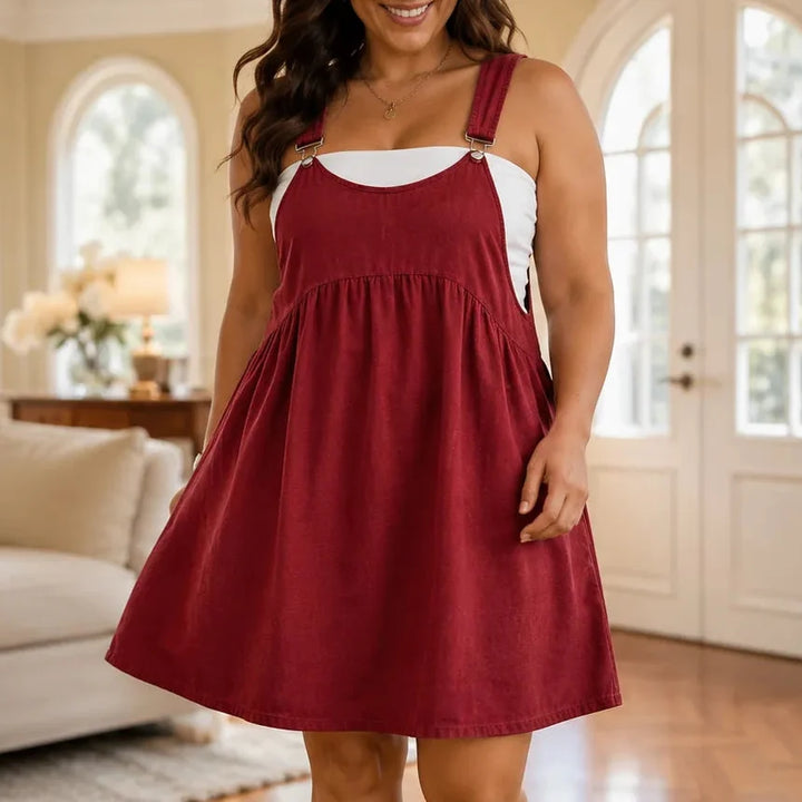 Cloverly – Sukienka Babydoll z Kieszeniami w Stylu Empire-Waist, Rozmiar Plus 0XL–5XL