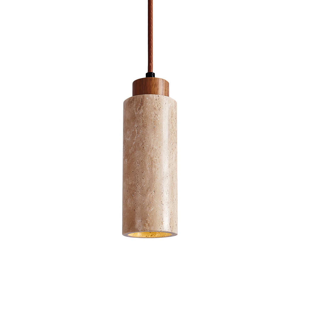 Lampa wisząca Solvara z trawertynu