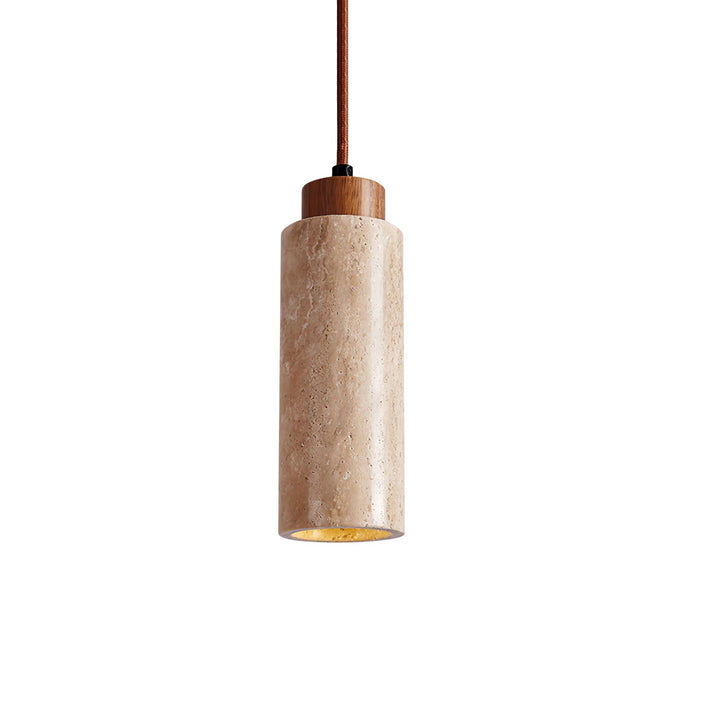 Lampa wisząca Solvara z trawertynu