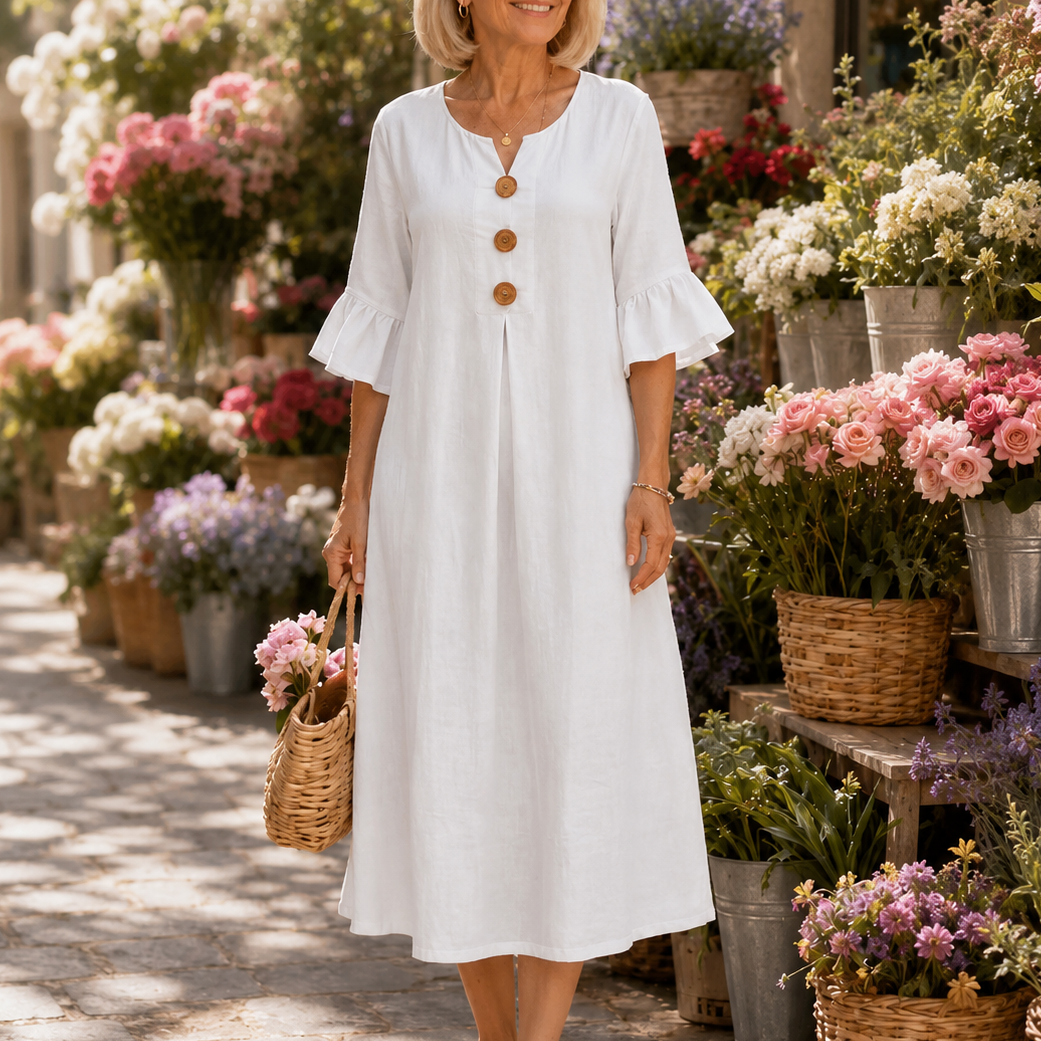 Wearbella – Sukienka midi z dekoltem w serek i falbanami
