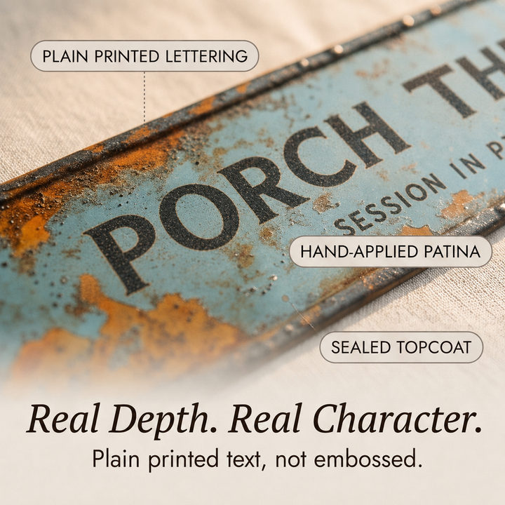 Porchly – Tablica Terapeutyczna na Werandzie w Stylu Vintage