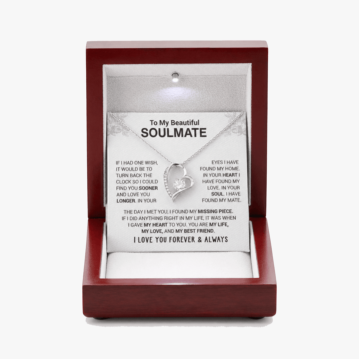 Soulmira – Naszyjnik z sercem dla duszy z listem miłosnym