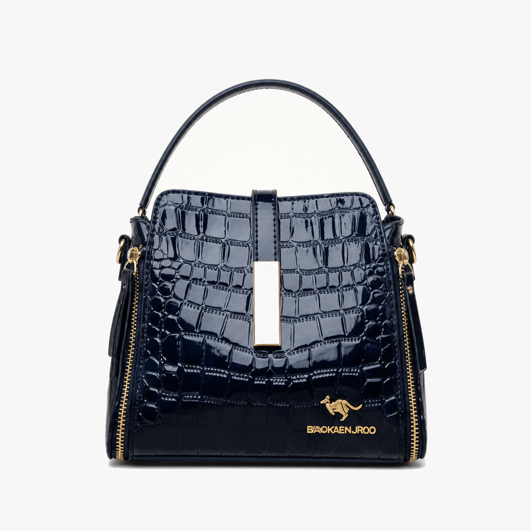 Velora – Torebka Crossbody w Lakierowanym Krokodylu
