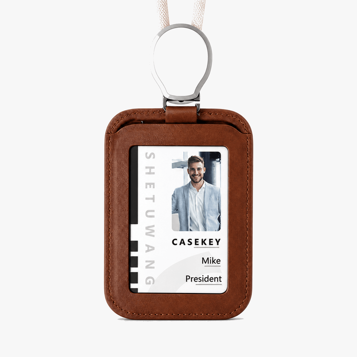 Carden – Składany holder na identyfikator z ekoskóry