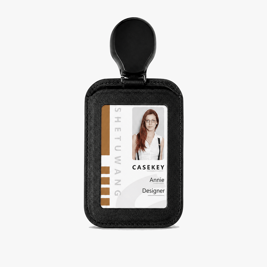 Carden – Składany holder na identyfikator z ekoskóry