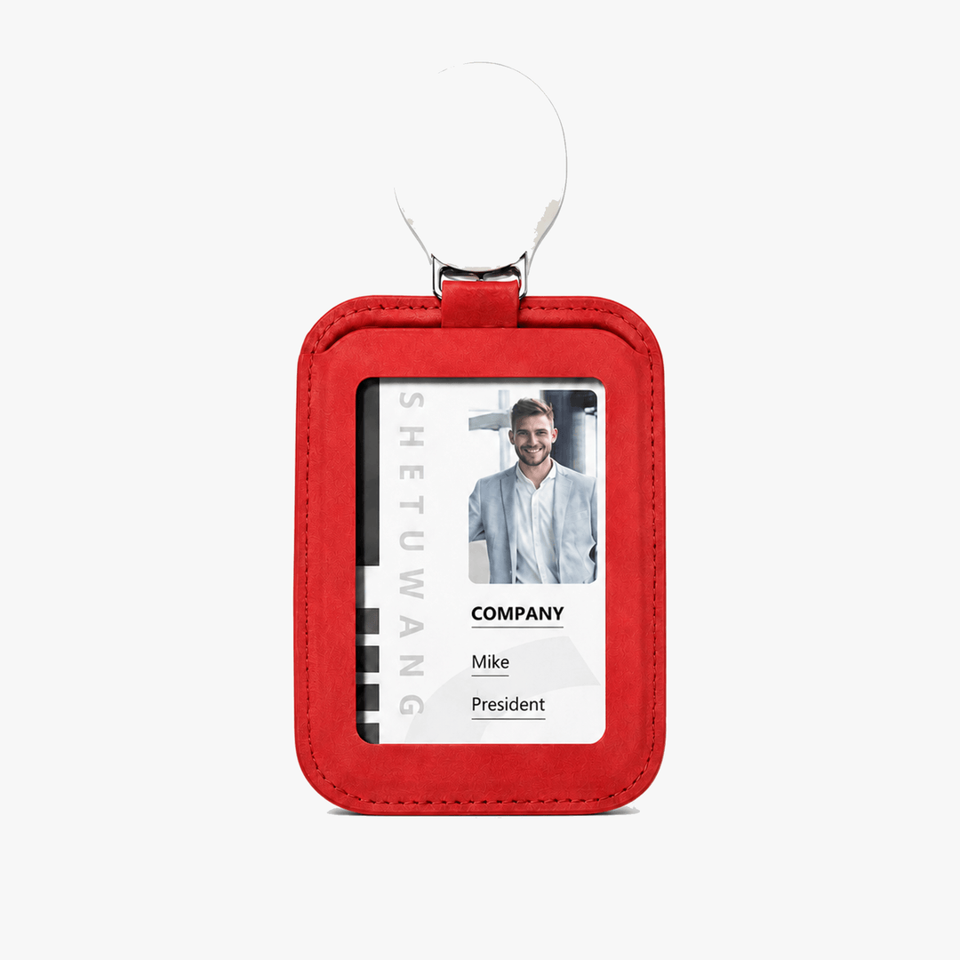 Carden – Składany holder na identyfikator z ekoskóry