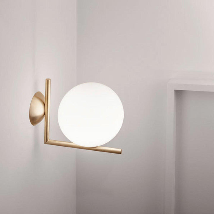 Lampa Ścienna z Opalizowanego Szkła