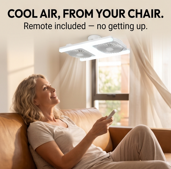 Breezo – Wentylator sufitowy wkręcany z lampą LED