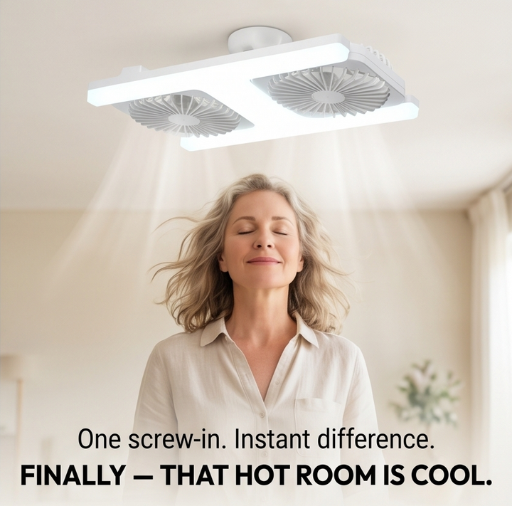 Breezo – Wentylator sufitowy wkręcany z lampą LED
