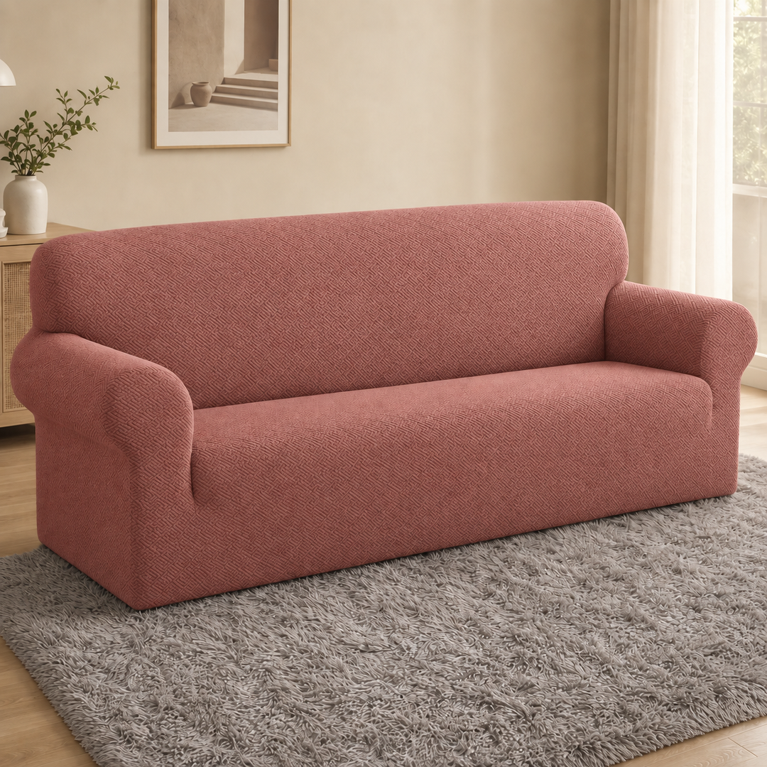 Snugfit – Teksturowana narzuta na sofę z tkaniny jacquard, antypoślizgowa