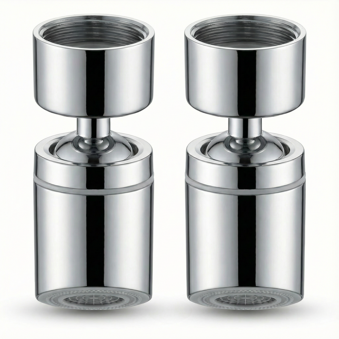 Flowtura - 360° obrotowy aerator do kranu z podwójnym strumieniem (2-pak)
