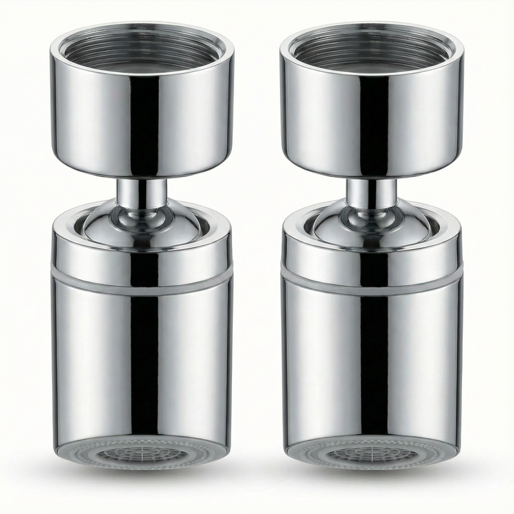 Flowtura - 360° obrotowy aerator do kranu z podwójnym strumieniem (2-pak)