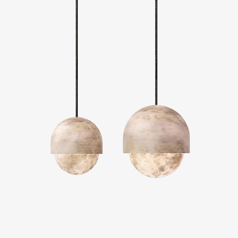 Lunar Dome Alabastrowa Lampa Wisząca