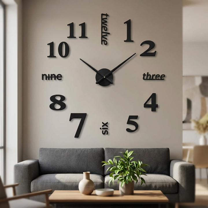 Numeris - Kreatywny Zegar Ścienny DIY do Nowoczesnych Wnętrz