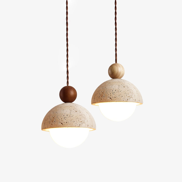 Lampa wisząca Niva z trawertynu