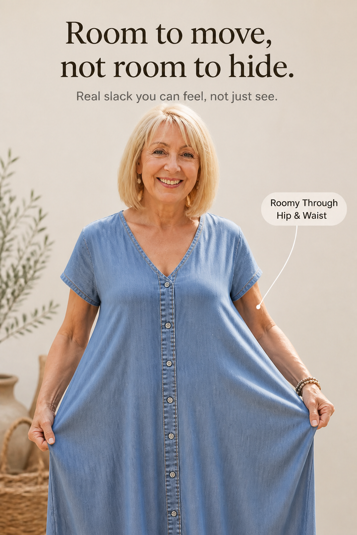 Wearbella – Oversize Sukienka Koszulowa w Stylu Denim