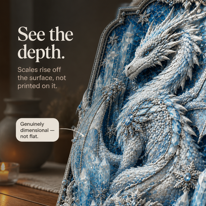 Dragonelle – Zestaw do Sztuki Diamentowej z Kryształowym Smokiem 3D
