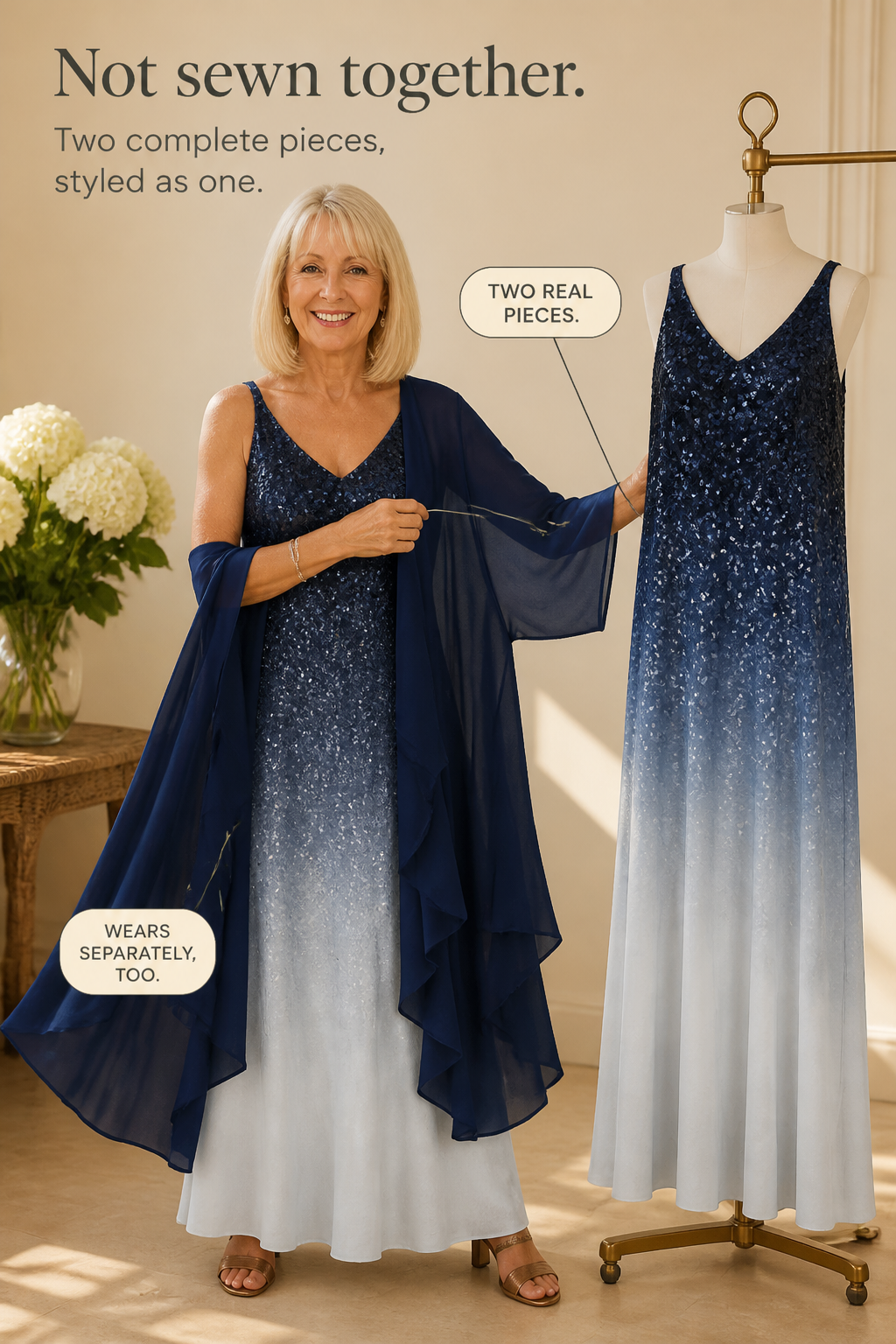 Wearbella – Zestaw sukienki maxi i narzutki