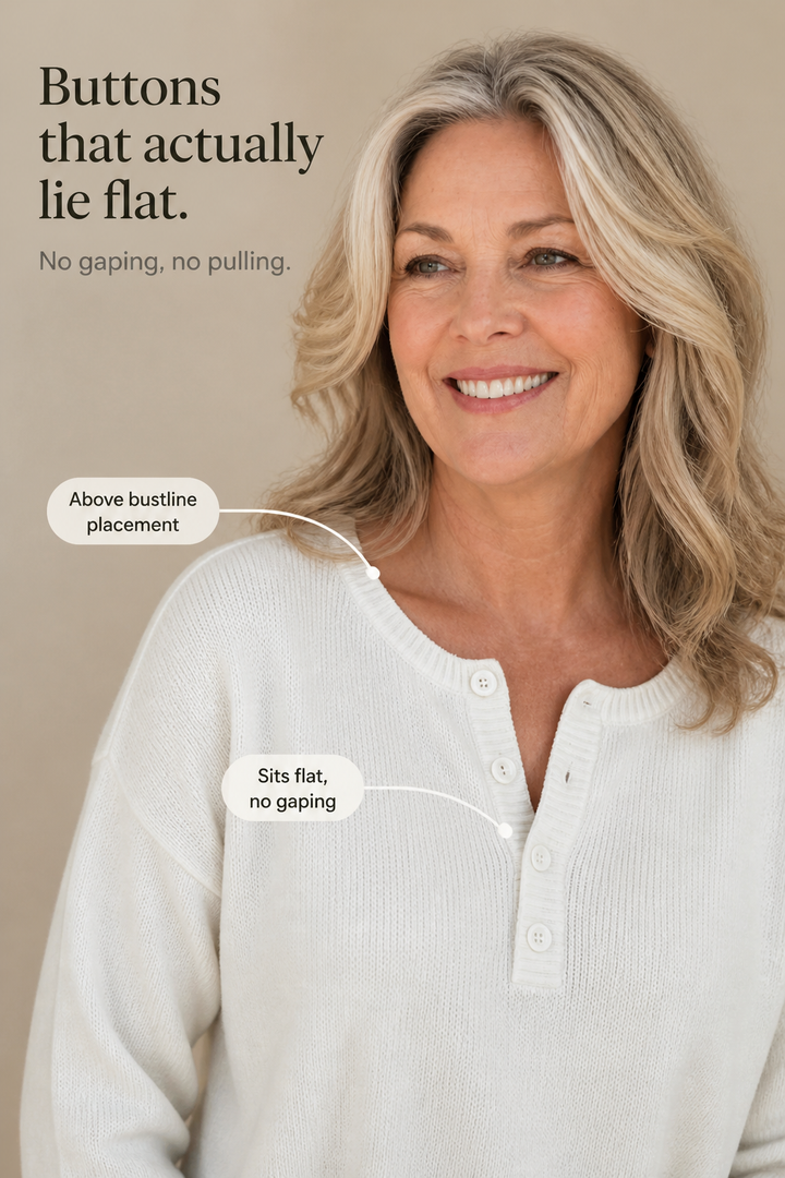 Wearbella – Sweter z dekoltem w serek i guzikami