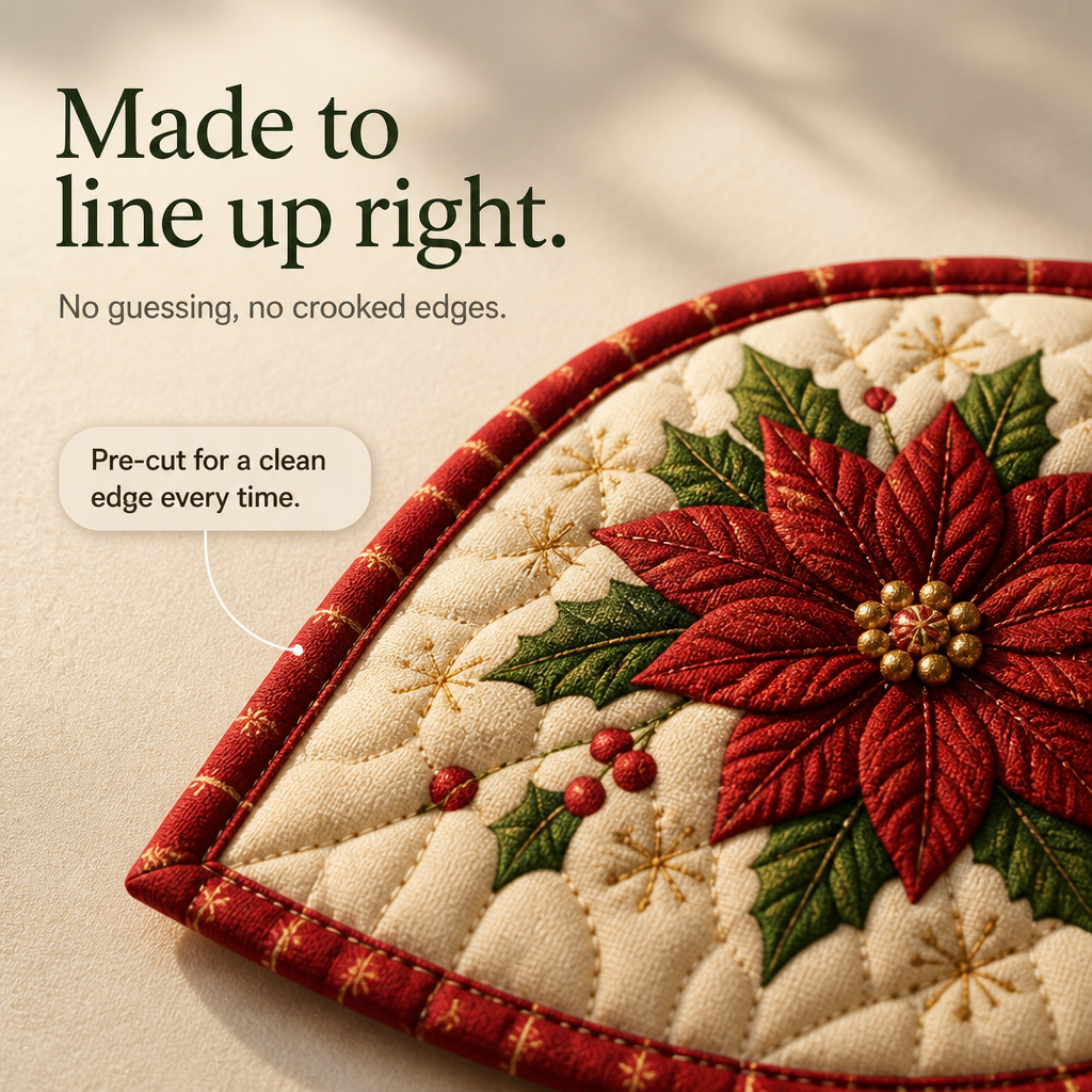 Zestaw do szycia Stitchmas Bow – Zrób to sam Zestaw do szycia ozdoby Mikołaja
