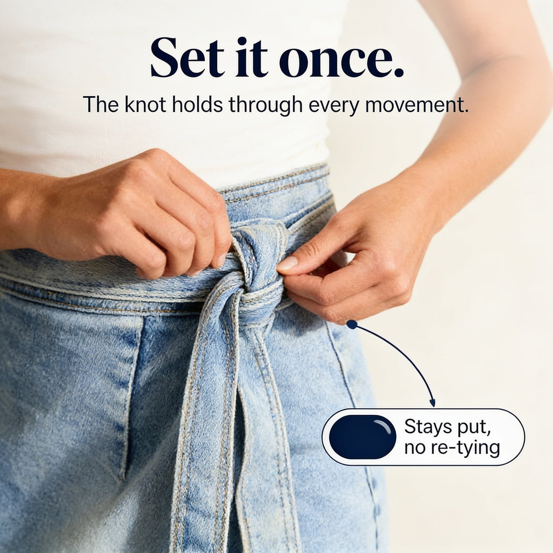 Trueline Denim – Spódnica midi z regulowanym wiązaniem w talii