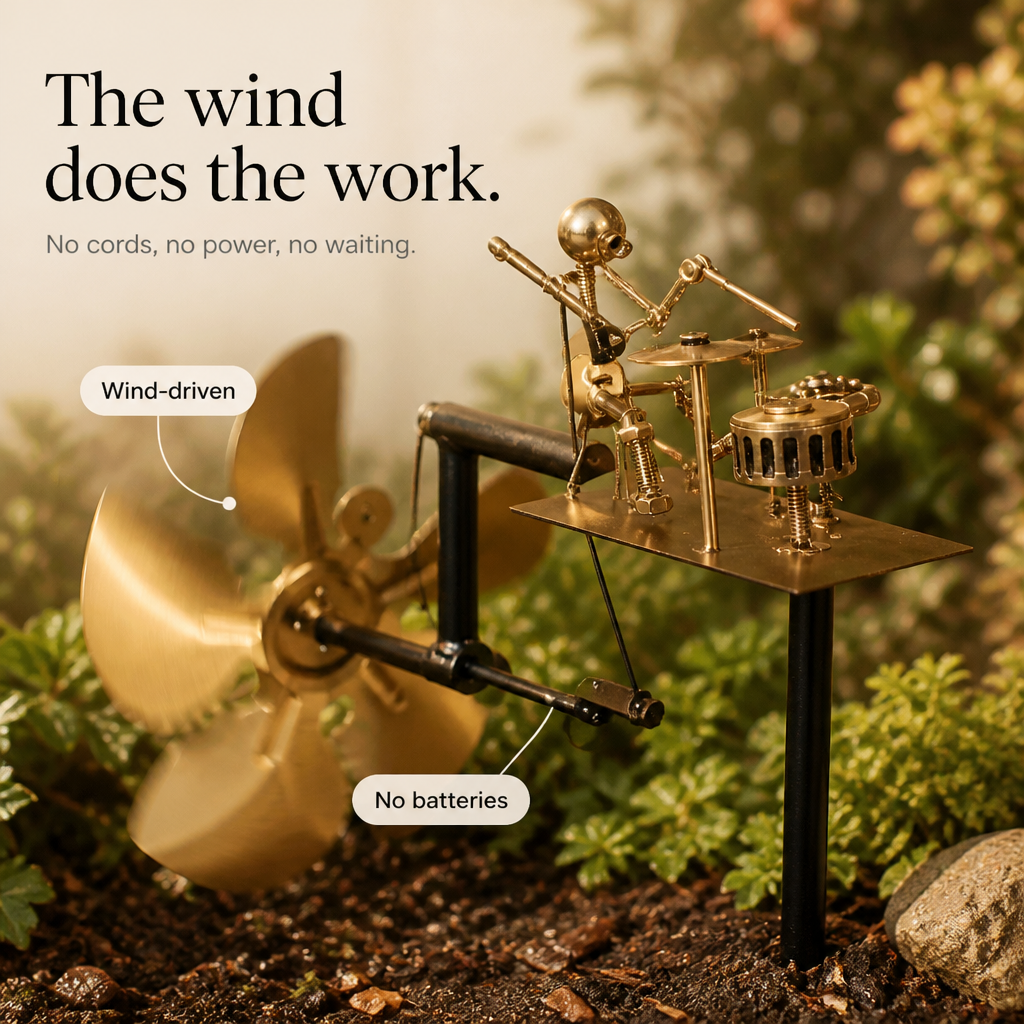 Windplayer – Metalowy Perkusista do Ogrodu