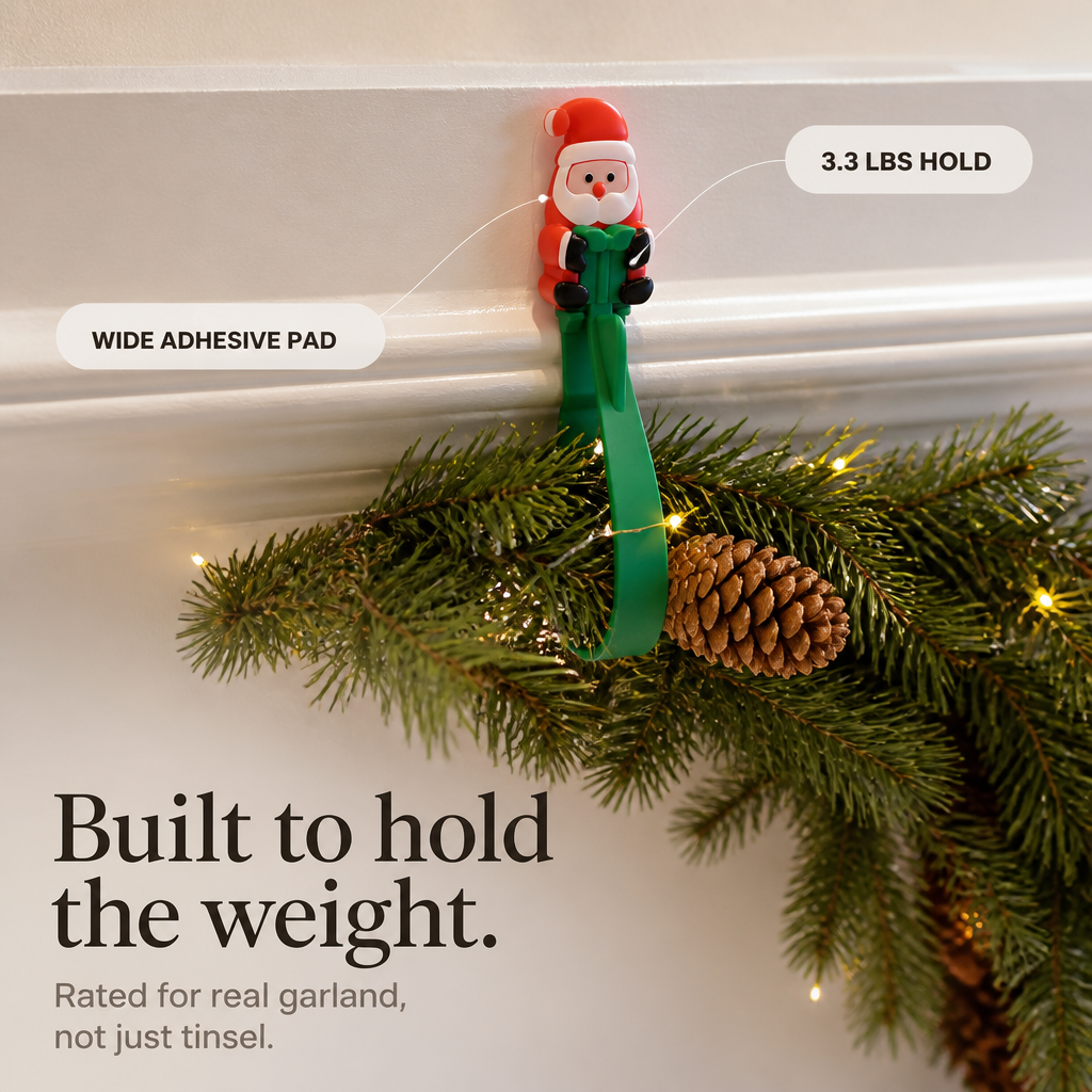 Santa Snaps – Klejące haczyki w kształcie Świętego Mikołaja