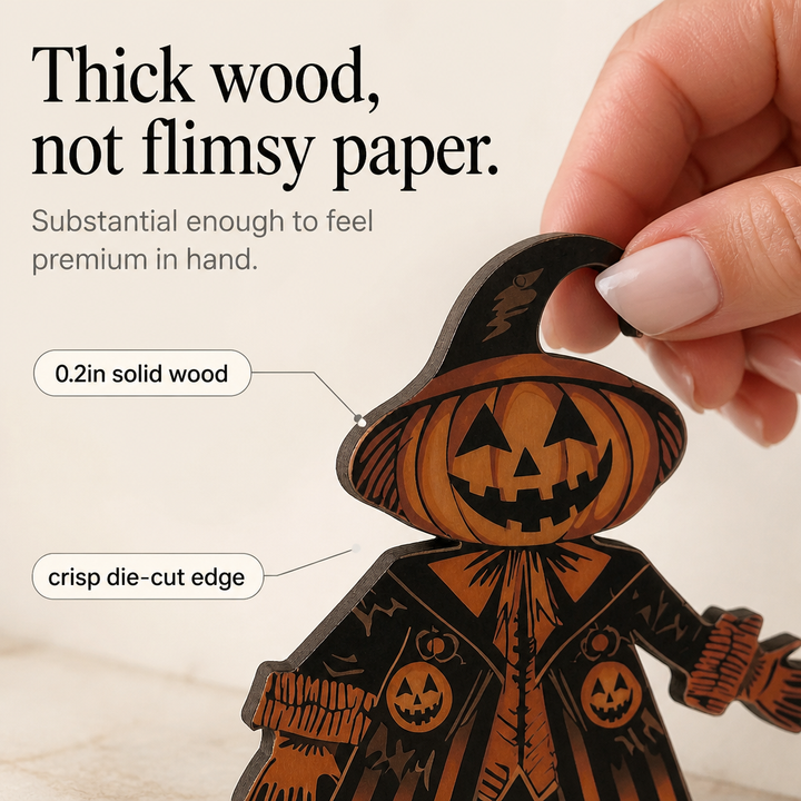 Mayfield Manor – Wodoodporny Drewniany Baner z Postacią Dyni